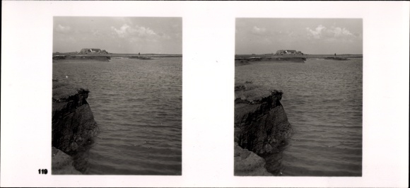 Stereo ruimtelijk beeld foto "Deutsche Gaue", nr. 119 Hallig Langeness Langeness Noord-Friesland