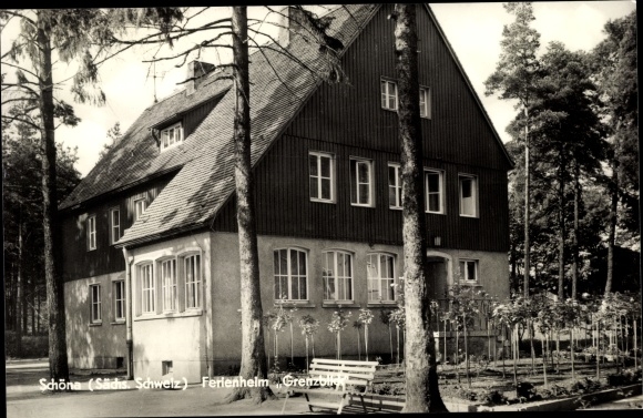 Ak Schöna Saksisch Zwitserland, Ferienheim Grenzblick