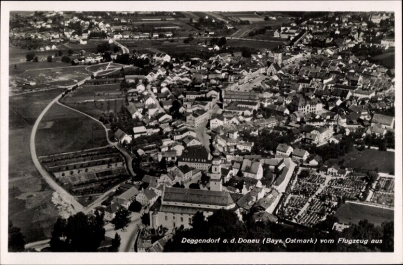 Ak Deggendorf in Niederbayern, Fliegeraufnahme
