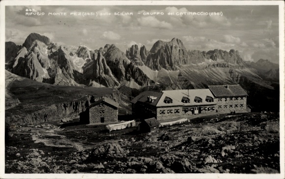 Postcard South Tyrol, Rifugio Monte Pez