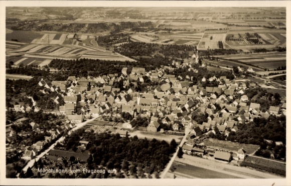 Postcard Korntal Münchingen in Strohgäu, aerial photograph