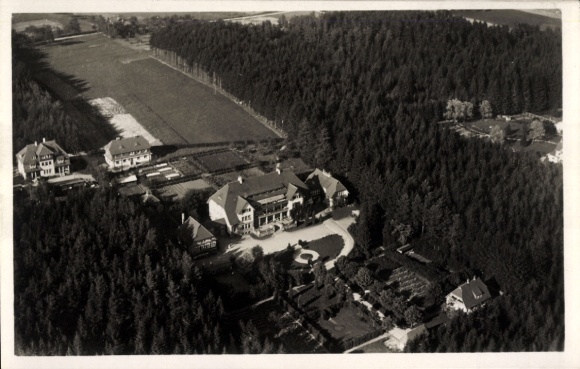 Ak Königsfeld im Schwarzwald Baden, Kindersanatorium, Fliegeraufnahme