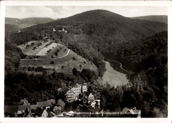Ak Jugenheim an der Bergstraße Hessen, luchtfoto