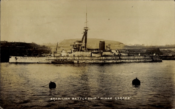 Postcard Brazilian Warship, Minas Geraes