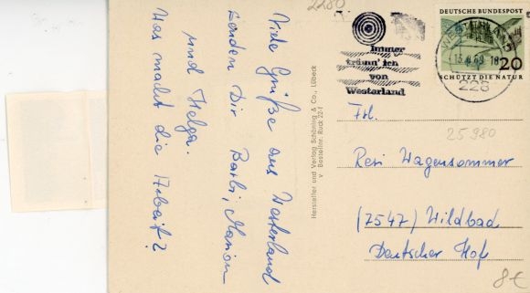 Leporello Postcard Island Sylt in North Friesland, steamer, Westerland, train, red cliff, dunes, beach