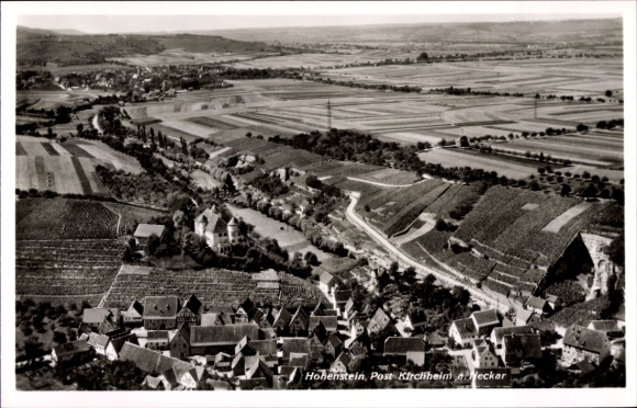 Postcard Hohenstein Bönnigheim in Württemberg, aerial photograph