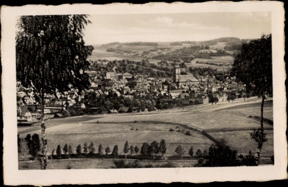 Postcard Lößnitz Lössnitz in the Ore Mountains, general view