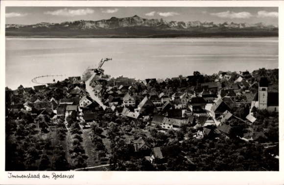 Ak Immenstaad am Bodensee, Schwarzwald, Bodensee, Stadtansicht, Berglandschaft,  Architektur