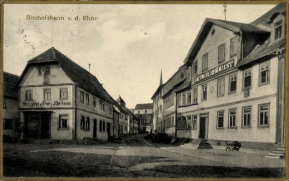 Postcard Bischofsheim vor der Rhön Unterfranken, Gasthof zur Rhönlust