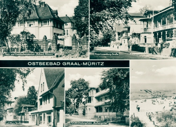 Giant PC Baltic resort Graal Müritz, Karl-Marx-Strasse, FDGB convalescent home, sanatorium