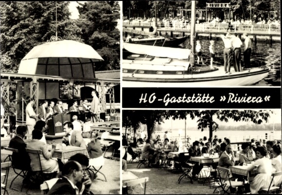 Ak Berlin Köpenick Grünau, HO-Gaststätte Riviera