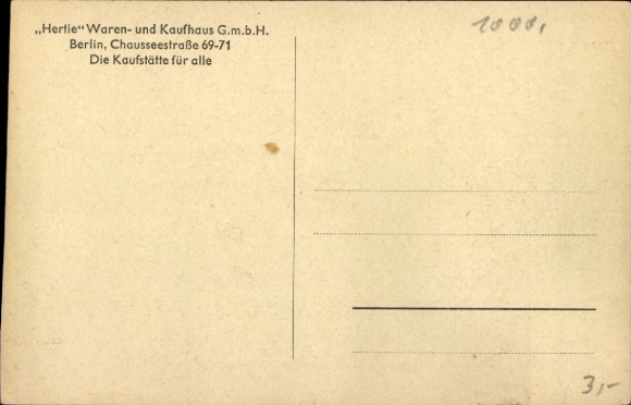 KP Berlin, dom towarowy Hertie przy Chausseestraße 69-71