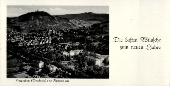 Ak Heppenheim an der Bergstraße, Luftaufnahme von  h.jpg - Grüße zum neuen Jahr
