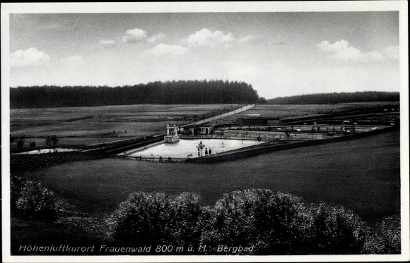 Postcard Frauenwald am Rennsteig Ilmenau in Thuringia, Bergbad
