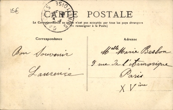 Postcard Garches Hauts de Seine, Boulevard de la Station, Place des Tilleuls, building with tobacco shop...