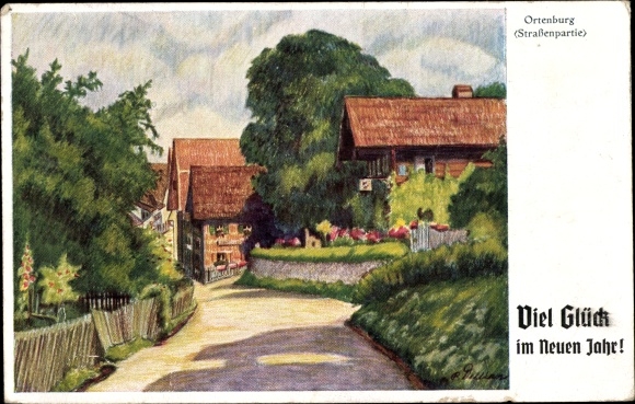 Artist PC Dellian R., Ortenburg, street area, house