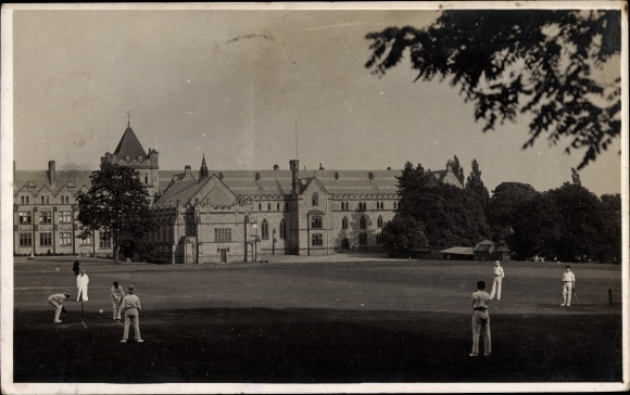 Postcard Tonbridge Kent England, Tonbridge School, sports field, Cricket