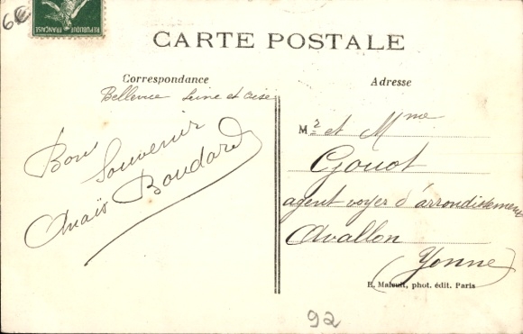 Postcard Bellevue Hauts de Seine, The Seine, Rue