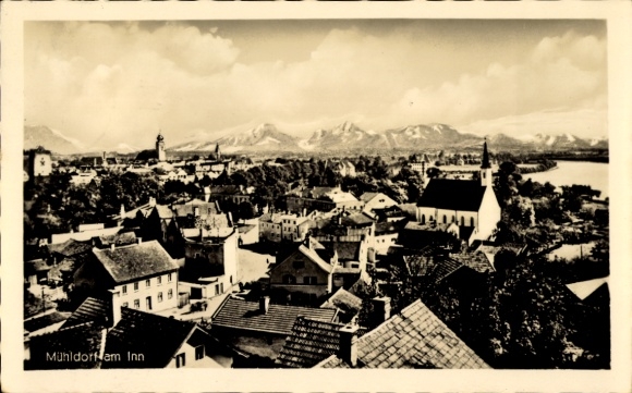 Ak Mühldorf am Inn Oberbayern, Gesamtansicht
