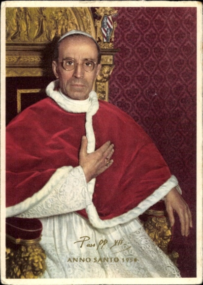 Postcard Pope Pius XII, Eugenio Maria Giuseppe Giovanni Pacelli