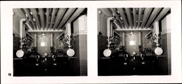 Stereo room image photo &quot;The NS model companies&quot;, III 72, No. 382, Regro Heizs Installations Ges.