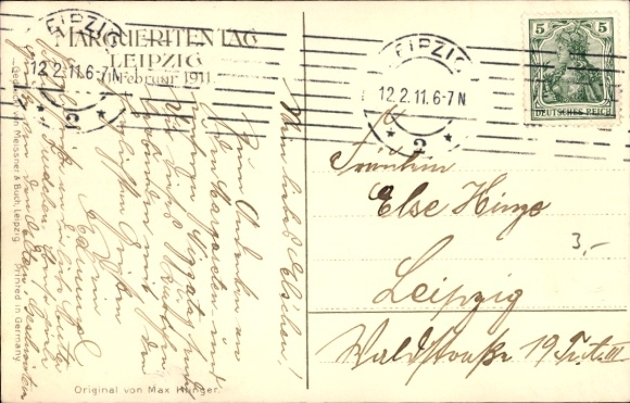 Artist Postcard Klinger, Max, Leipzig in Saxony, Marguerite Day 1911, Meissner & Buch