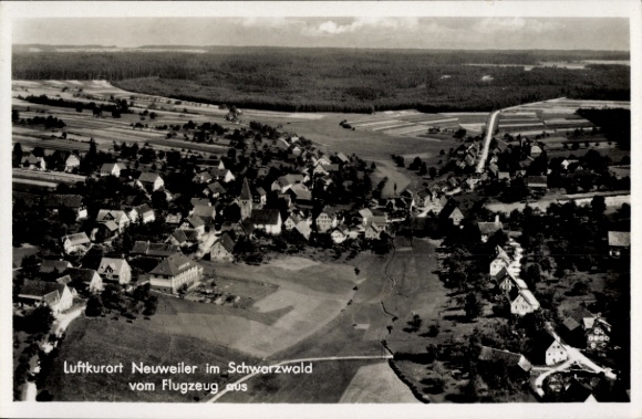 Postcard Neuweiler in the Black Forest, aerial photograph