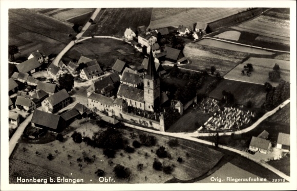 Ak Hannberg Heßdorf in Mittelfranken, Luftaufnahme