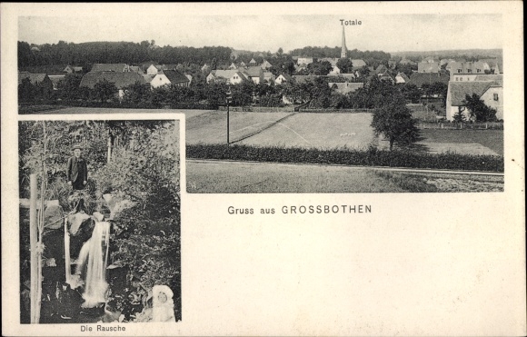 Ak Grossbothen Grimma in Saksen, algemeen beeld, de roes
