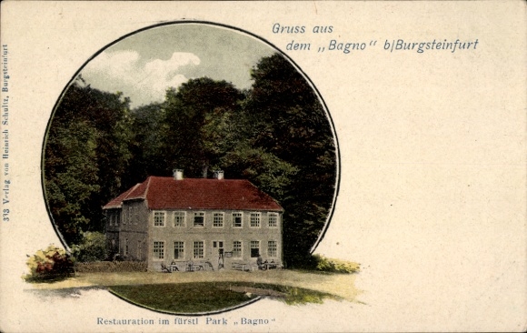 Ak Burgsteinfurt Steinfurt im Münsterland, Bagno, Restauration, Fürstlicher Park