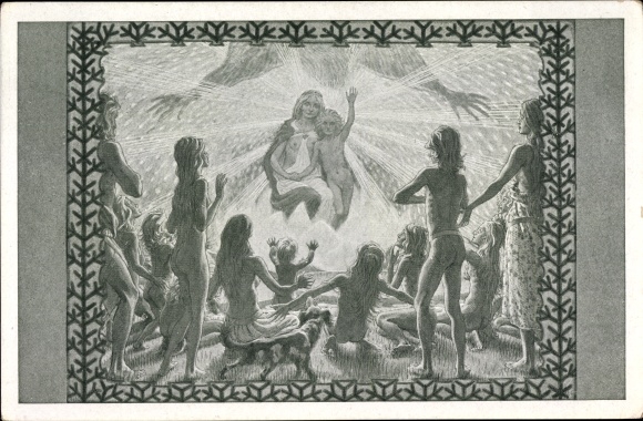 Art Nouveau Artist Postcard Fidus, Adoration of the Shepherds