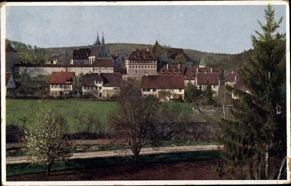 Ak Bebenhausen Tübingen am Neckar, Schloss, Teilansicht des Ortes