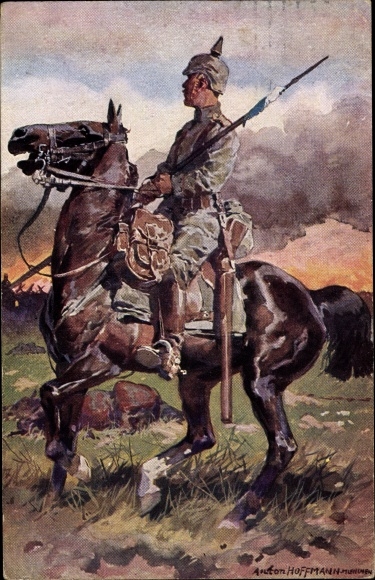 Artist PC Hoffmann, Anton, soldier in uniform on a horse