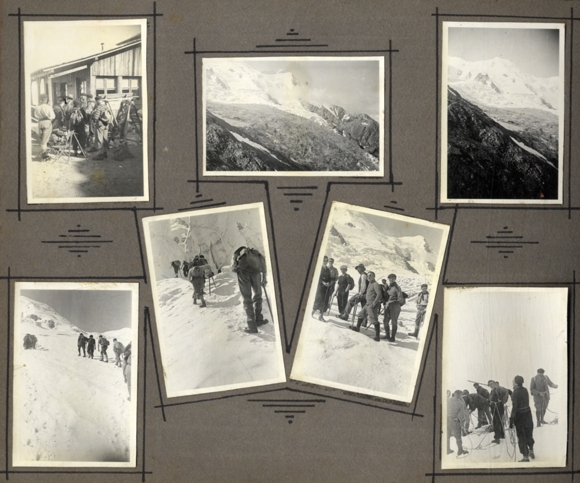 Photo album alpinism, mountaineers, glaciers, snow