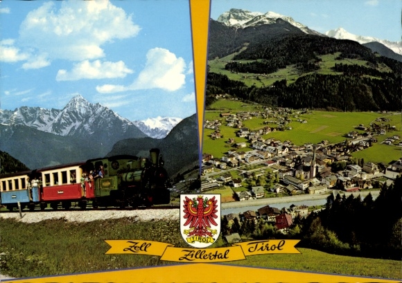 KP Zell am Ziller w Tyrolu, Gerlossteinwand i Ahornspitze, Zillertalbahn
