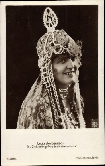 Postcard Actress Lilly Jacobsson, The Maharaja&#39;s Favorite Wife
