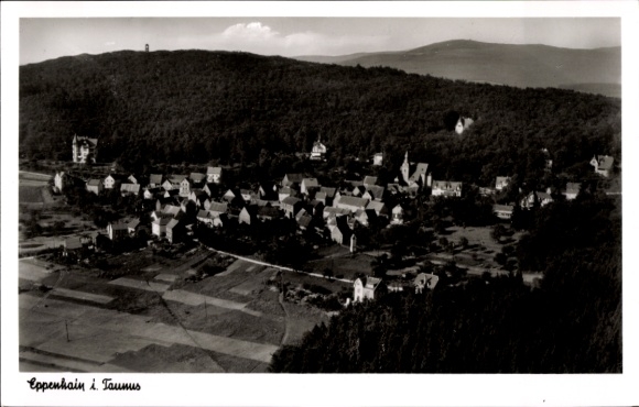 Postcard Eppenhain Kelkheim in the Taunus, landscape view of Eppenhain, black and light roofs, Nat