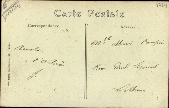 Postcard Acheres Yvelines, Hotel Restaurant de la Gare