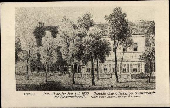 Artist PC Berlin Charlottenburg, restaurant Turkish tent i. J. 1860