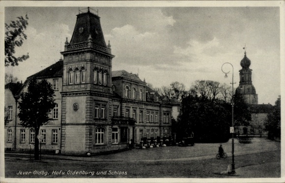 Postcard Jever in Oldenburg Friesland, Court of Oldenburg, Castle