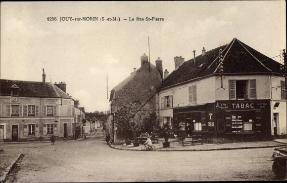 Ak Jouy sur Morin Seine et Marne, La Rue Saint Pierre