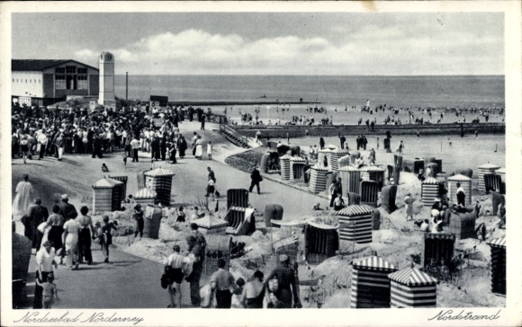 Postcard Nordseebad Norderney Ostfriesland, Nordstrand