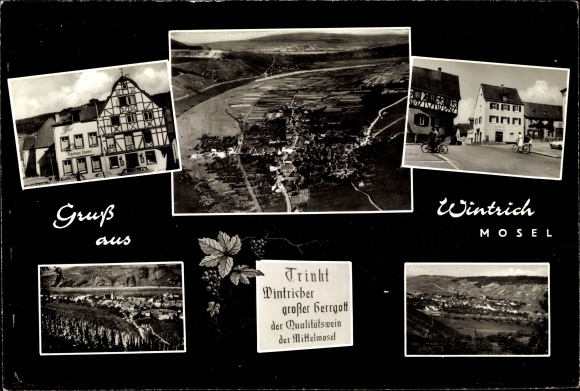 Ak Wintrich an der Mosel, Ort mit Umgebung, Gasthof
