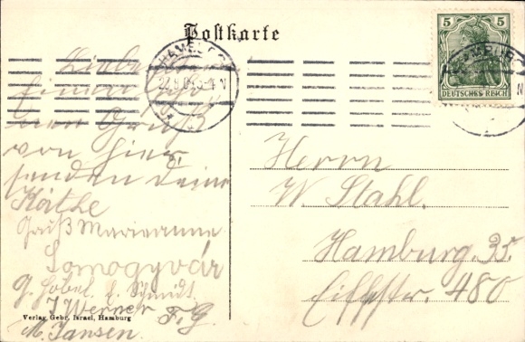 Postcard Hamburg Groß Borstel, Borsteler Jäger