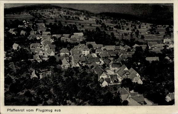 Postcard Pfaffenrot Marxzell in the Black Forest, aerial photograph