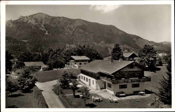 Postcard Unterwössen Bavaria, Hochplatte, Café Achental