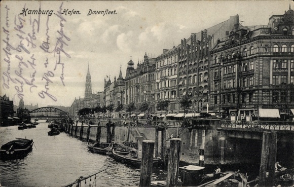 Ak Hamburg, Hafen, Dovenfleet