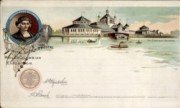 Vorläufer Litho Chicago Illinois USA, World's Columbian Exposition, Weltausstellung 1893