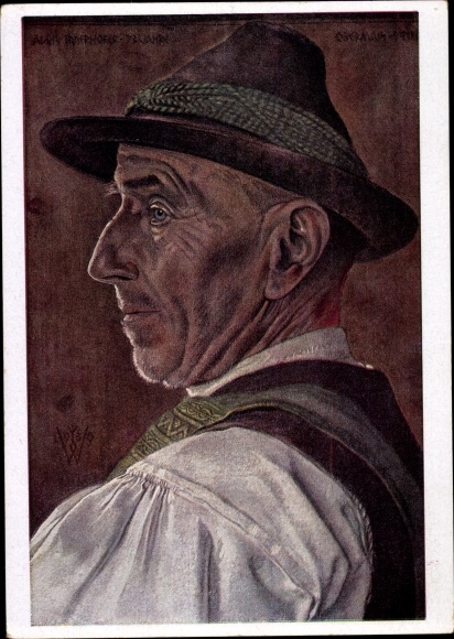Artist PC Willrich, W., Tyrolean old farmer, Alois Innerhofer, German blood nobility, VDA