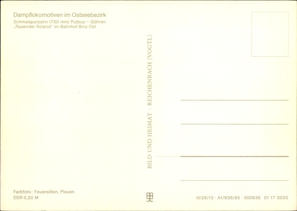 KP Schmalspurbahn, Rasender Roland, 994632-8, na stacji Binz Ost, maszynista, Putbus-Göhren